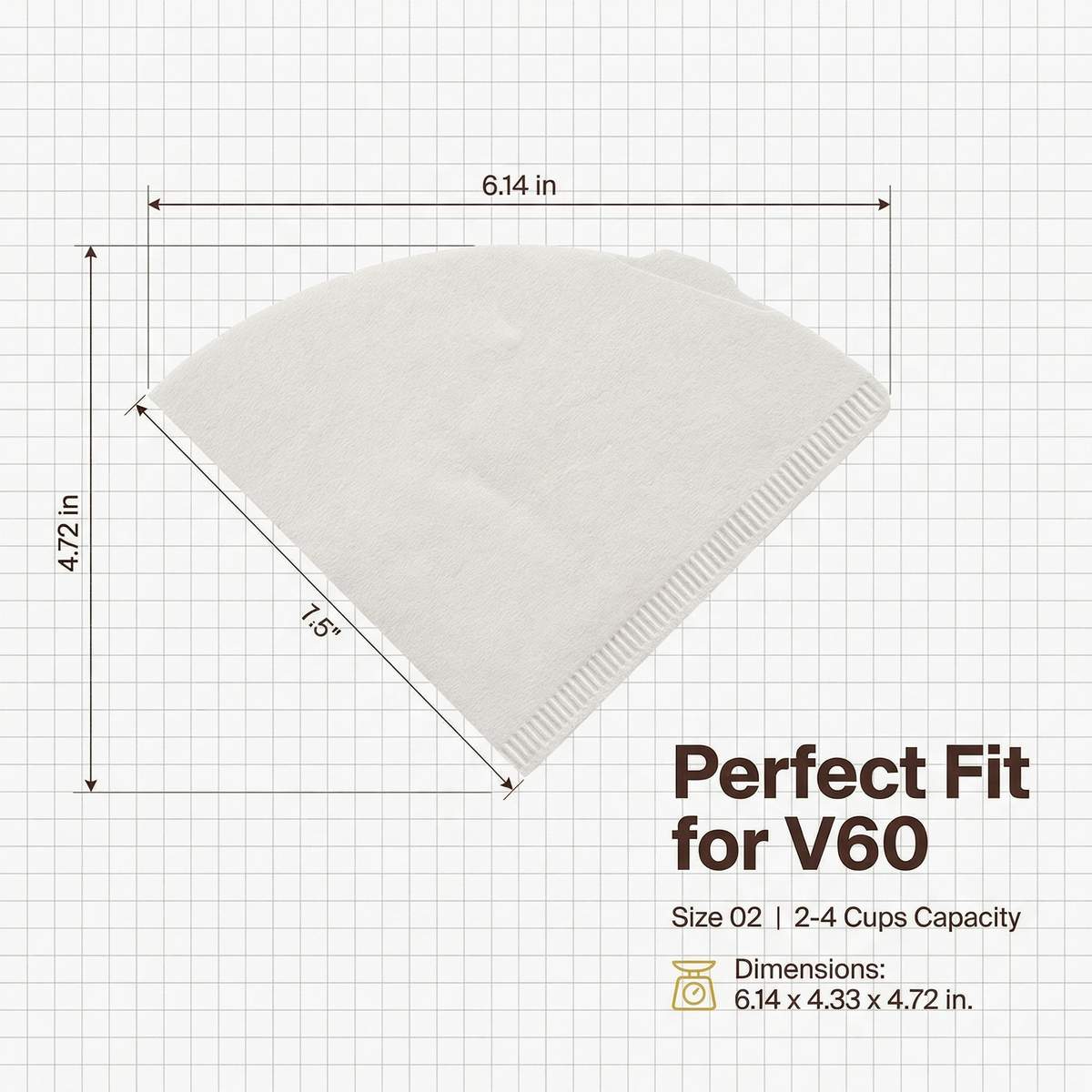 V60 Coffee Filters - Premium Natural Unbleached Paper | Size 01 & 02 - YongFa Packaging
