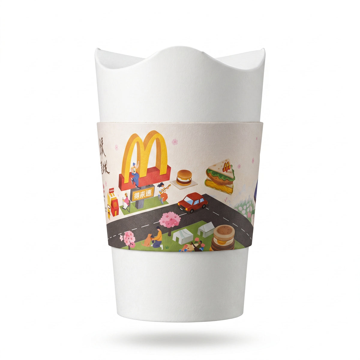 Custom printed Kraft paper cup sleeves by Yongfa Packaging, heat-insulating coffee cup jackets for cafes in USA and Australia.