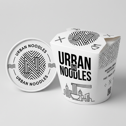 custom printed noodle box for takeout food grade paper noodle box with logo leak resistant noodle takeaway container custom noodle packaging for restaurants kraft noodle box for hot food