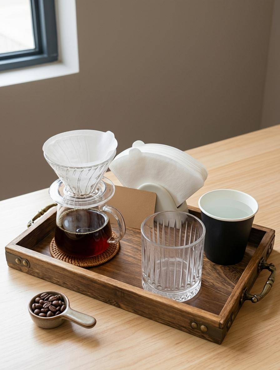 V60 coffee filter paper for pour-over brewing