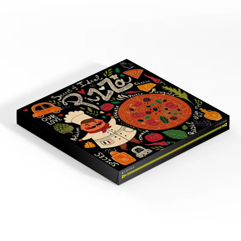 Custom printed pizza boxes by Yongfa Packaging, 9-15 inch corrugated cardboard pizza packaging for catering in USA and Australia.