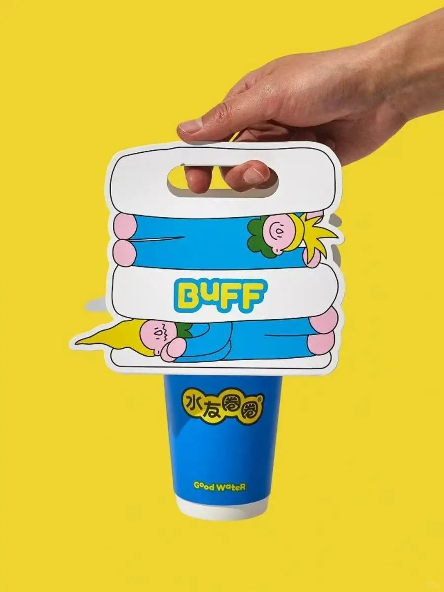 YongFa Packaging custom printed double coffee cup carrier with handle, kraft paper drink holder for coffee and takeaway.