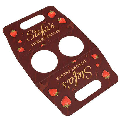 Custom Double-Cup Takeout Holder | Handheld Drink Holder for Coffee & Beverage Delivery (Personalized Branding Available) - YongFa Packaging