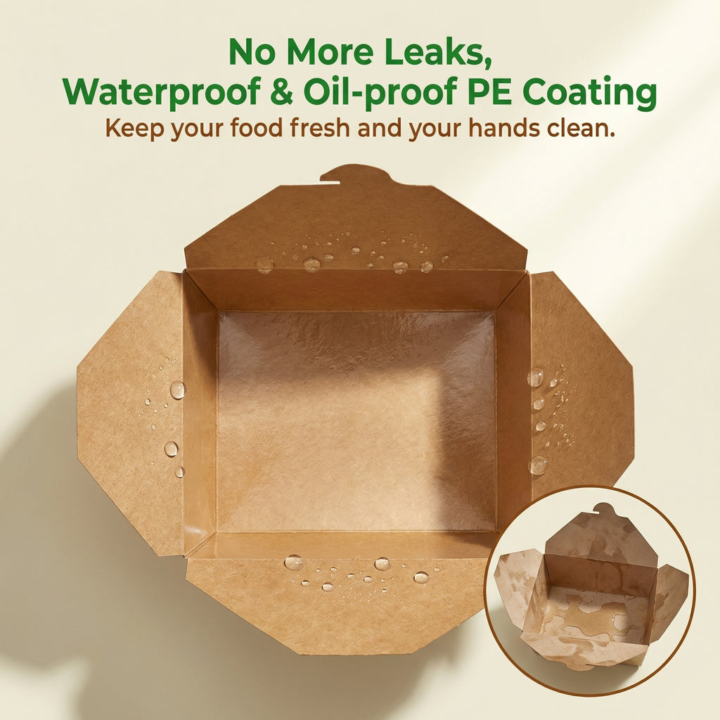 Wholesale Kraft paper lunch boxes from Yongfa Packaging, biodegradable meal prep packaging for Australia and Japan.
