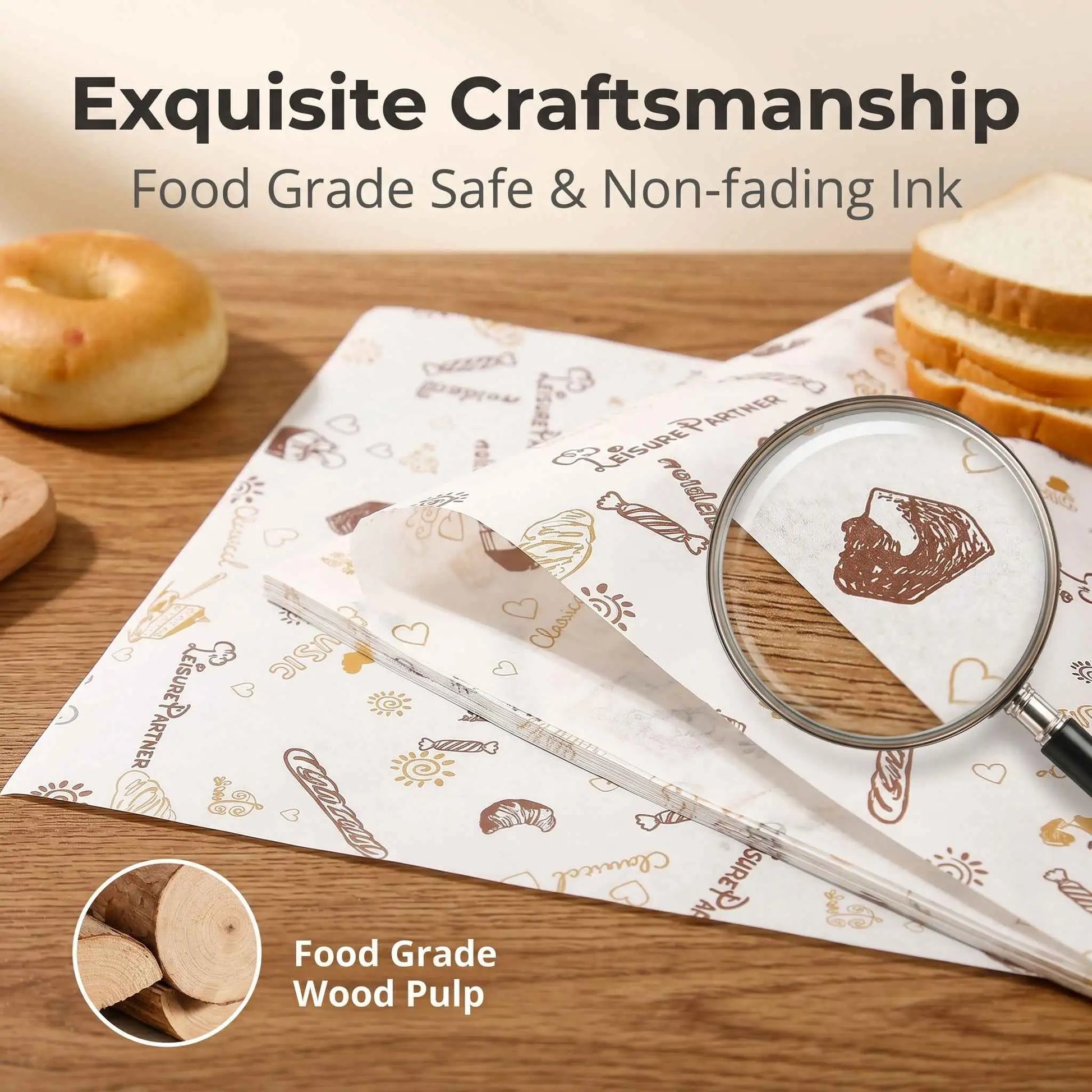 Wholesale YongFa Packaging deli wrap paper, 15x11 inches, food grade, grease-resistant liner for takeout and baskets, batch image.