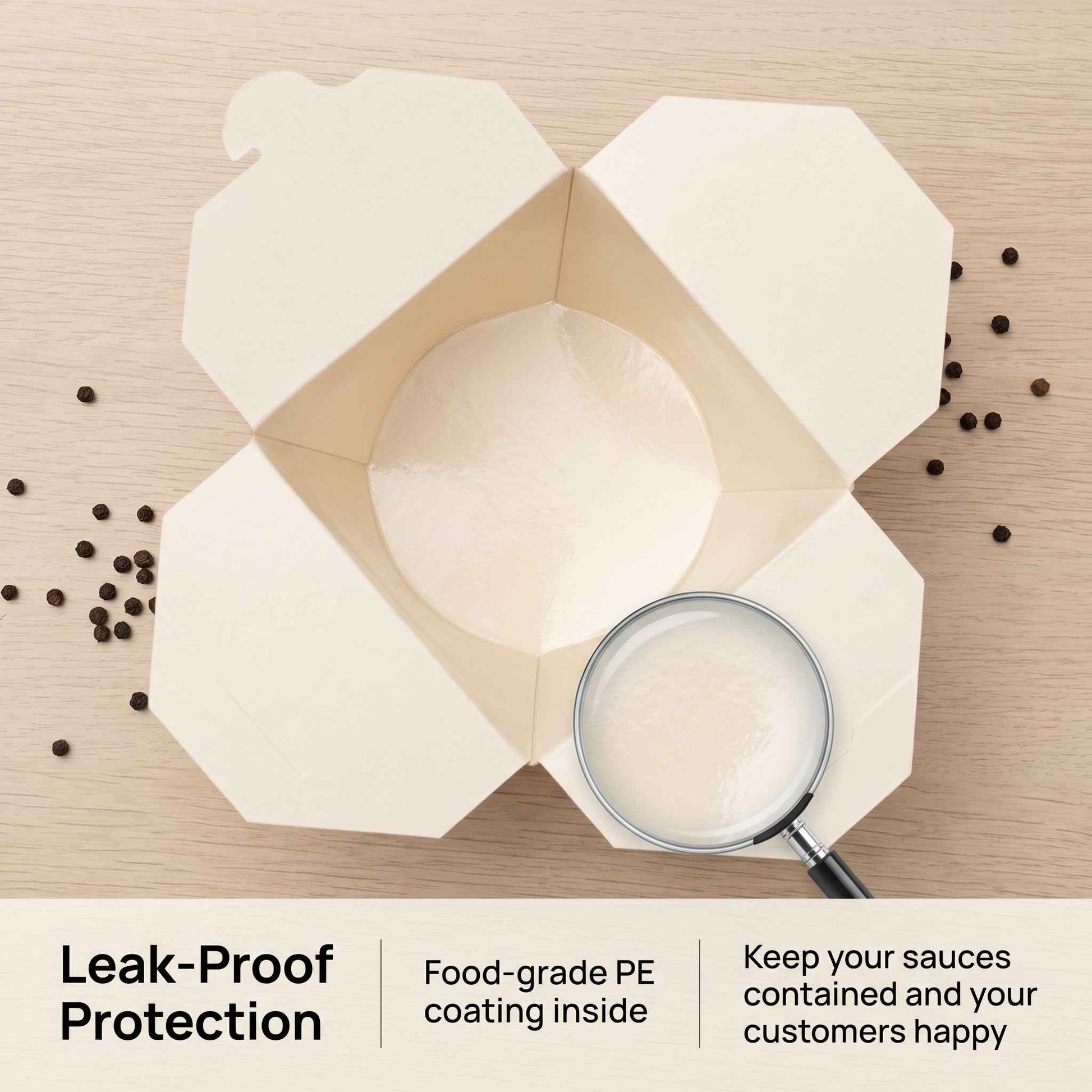 16oz Leak-Proof Paper Noodle Boxes – Ready to Ship