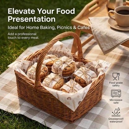 Wholesale YongFa Packaging deli wrap paper, 15x11 inches, food-grade, grease-resistant liner for takeout and baskets.