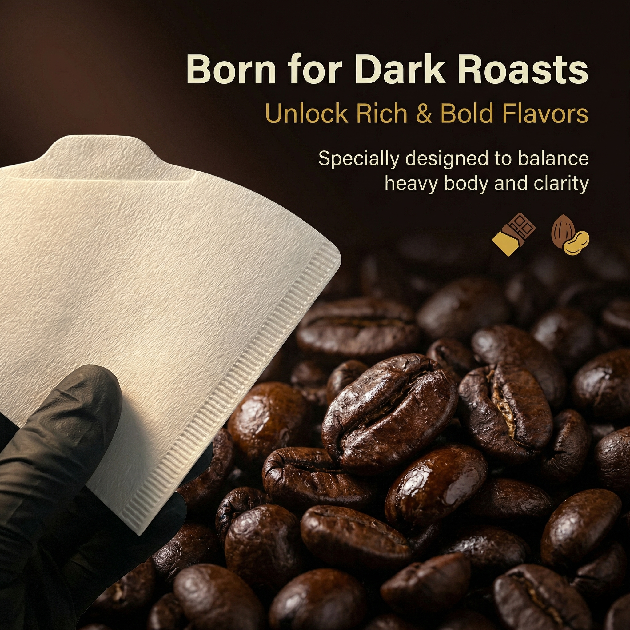 V60 Coffee Filters - Premium Natural Unbleached Paper | Size 01 & 02 - YongFa Packaging