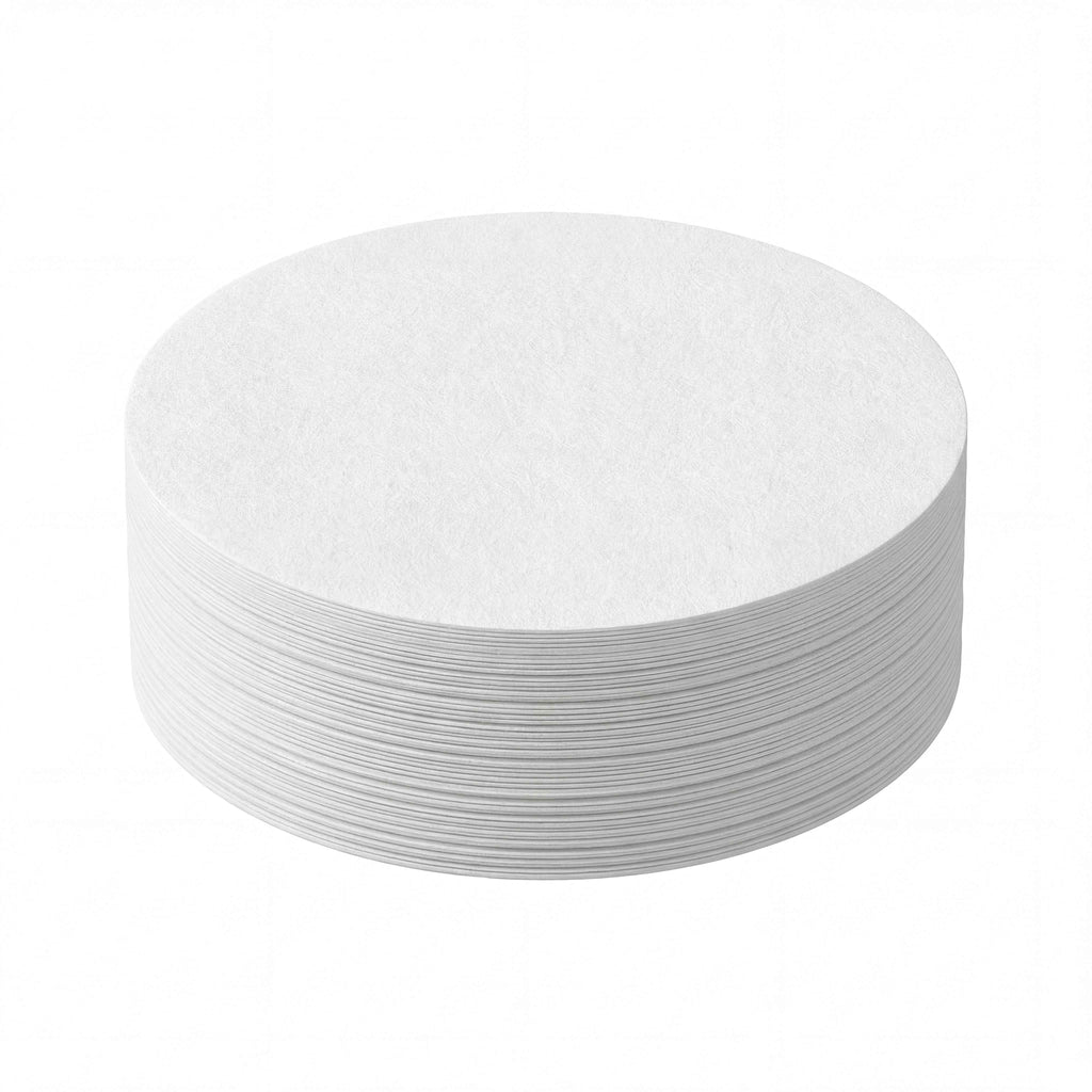 Round espresso filter paper by Yongfa Packaging, professional coffee machine secondary water distribution screens for USA and UK.