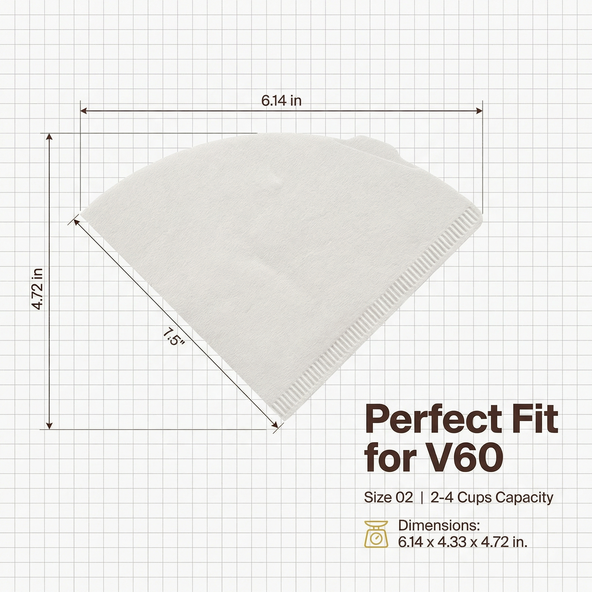 V60 Coffee Filters - Premium Natural Unbleached Paper | Size 01 & 02 - YongFa Packaging