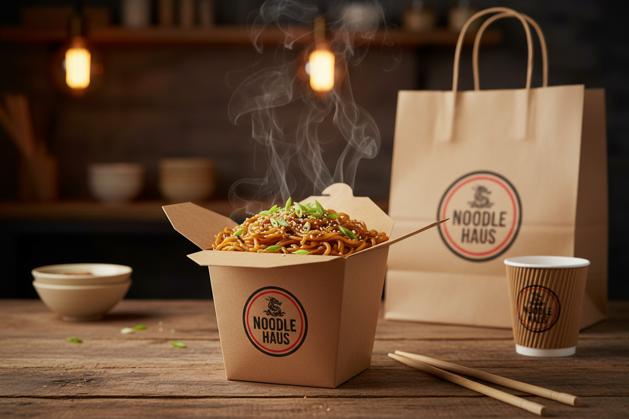 Custom Paper Noodle Boxes Wholesale – 16 oz Chinese Takeout Boxes