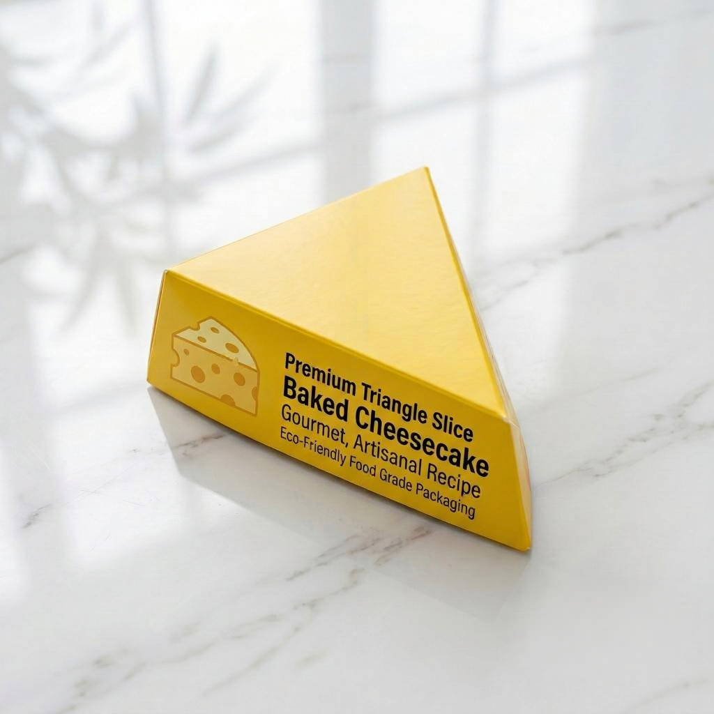Custom Printed Cake Slice Box Wholesale | Triangle Cheesecake & Pie Packaging
