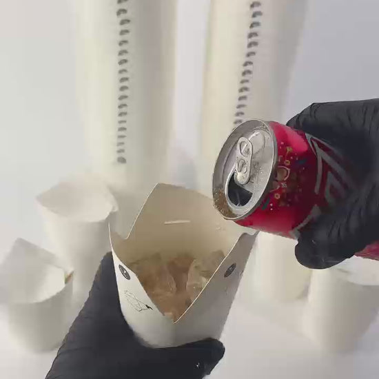 Butterfly Cup eco-friendly lid-free disposable paper cup — spill-resistant design for coffee shops and cafes, ready stock wholesale