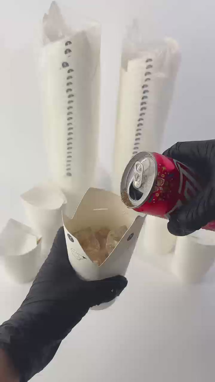 Butterfly Cup eco-friendly lid-free disposable paper cup — spill-resistant design for coffee shops and cafes, ready stock wholesale