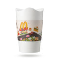 Custom printed Kraft paper cup sleeves by Yongfa Packaging, heat-insulating coffee cup jackets for cafes in USA and Australia.