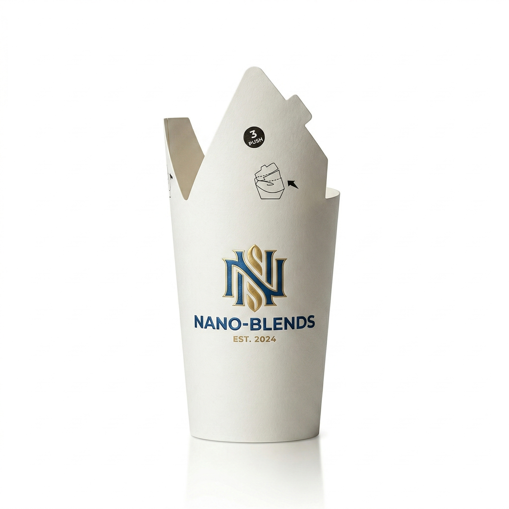 Custom Logo Butterfly Cup – Lid-Free Eco Paper Cups | MOQ 5,000 pcs | 8oz / 12oz / 16oz